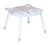 Miroytengo Mesa Infantil Fox Douceur con Patas de Madera de Pino Color Blanco y Roble Claro 64 cm White -