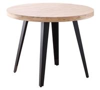 Miroytengo Mesa Salón Comedor Redonda Extensible o Fija Bali Color Roble Nordish/Blanco o Roble Noridsh/Negro