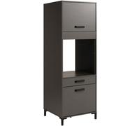 Miroytengo Módulo Cocina Columna Horno Smoke Color Gris 63x188x60 cm Estilo Moderno