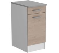 Miroytengo Módulo Cocina Inferior Eko 1C 1P Roble Jackson y Blanco 40x60 cm White/ wood