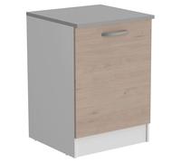 Miroytengo Módulo De Cocina Inferior Eko Un Armario Blanco y Roble Jackson 60x60cm White/ wood -