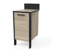 Miroytengo Modulos Inferirores y Superiores de Cocina Industriale Estilo Industrial en Color Roble y Negro Black/wood - bottom with 1 p 2.0 Bottom with 1 door 2.0