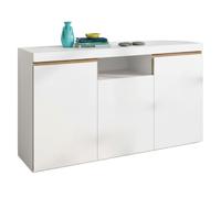 Miroytengo Mueble Aparador Elis Salón Blanco Mate y Roble Naturale 81x140x40 cm White/ wood -