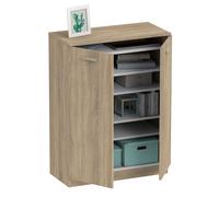 Miroytengo Mueble Armario Zapatero Auxiliar Multiusos Pasillo Habitacion Cocina Color Cambrian 101x74x37 cm Light wood -