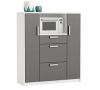Miroytengo Mueble Auxiliar De Cocina Mueble Microondas Flavor Color Blanco Y Gris 116x132 cm White/ gray