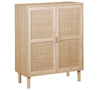 Miroytengo Mueble Auxiliar Pequeño Décor Pino y Ratán 80x100x40 cm Light wood -