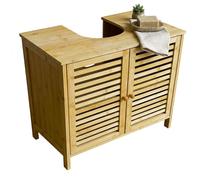 Miroytengo Mueble Bajo Lavabo Armario Auxiliar Baño Take 2 Puertas 1 Estante Puertas magnéticas Color Marrón 60 cm Marrón -