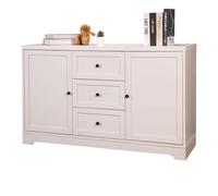 Miroytengo Mueble de Comedor Aparador Salón Ottavia Estilo Contemporáneo 2 Puertas 3 Cajones Color Blanco 120 cm White