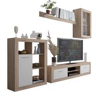 Miroytengo Mueble de Salón Fera Estilo Moderno en Roble Sonoma y Blanco con 2 Puertas 1 Estante y Medidas 270 cm