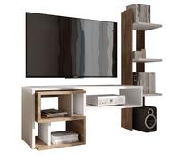 Miroytengo Mueble De Salón Moderno Mom Color Roble Ansberg Y Blanco Semimate 187 cm White/ wood -