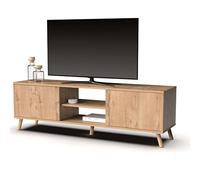 Miroytengo Mueble de TV Oslo Salón Comedor 2 Puertas 1 Estante Color Roble Gold 160 cm