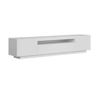 Miroytengo Mueble de TV Sami - Blanco, para salón, 1 cajón, 2 puertas, 200x41,6x37,3 cm