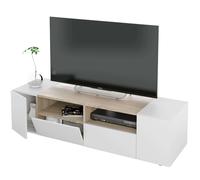 Miroytengo Mueble de Tv Tamiko 138 cm en Blanco Artik y Roble Canadian