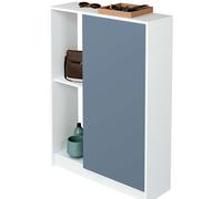 Miroytengo Mueble recibidor Neo con Zapatero color Azul y Blanco Brillo 110x80x25 cm White/blue