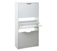 Miroytengo Mueble Recibidor Zapatero Multiestancia 3 cajones Capacidad hasta 18 pares Color Blanco 60 cm Blanco -