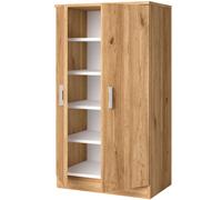 Miroytengo Mueble Recibidor Zapatero Rhin Armario Moderno Color Roble Naturale Madera Claro -
