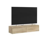 Miroytengo Mueble TV Suspendido 138 cm Erebus de Salón Estilo Natural en Color Roble Kronberg con 2 Cajones