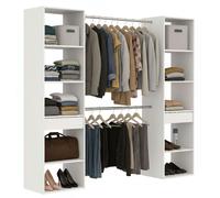 Miroytengo Mueble vestidor abierto Cloe en color Blanco Mate 200x200x50 cm White -