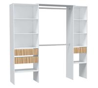 Miroytengo Mueble Vestidor Ethna De Dormitorio En Blanco Artik Y Natur Estilo Moderno 190x187x40 cm