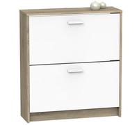 Miroytengo Mueble Zapatero 2 Puertas Tibet Roble Cambrian y Blanco 74 cm