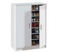 Miroytengo Mueble Zapatero en Color Blanco 2 Puertas y 6 estantes 101x75x36 cm