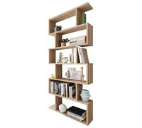 Miroytengo Pack 2 Estanterías Diseño Zig-zag Librerías Alta Y Baja Color Roble Canadian Light wood