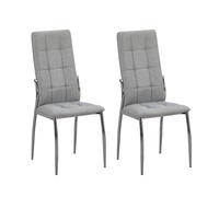 Miroytengo Pack 2 Sillas de Comedor Laci Gris, Sillas de Salón Estructura de Metal 46x101x54 cm