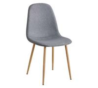 Miroytengo Pack 2 Sillas James Comedor Acero y Polipiel Asiento tapizado en poliéster Color Gris Grey -