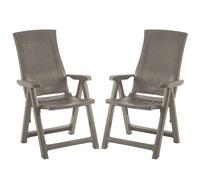 Miroytengo Pack 2 Sillones Plegables Muebles de Exterior Gold Estilo Práctico en Color Marrón 59x108x62 cm