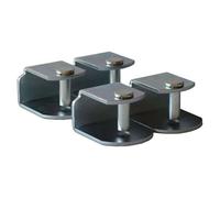 Miroytengo Pack 4 ABRAZADERAS metálicas para somier de TUBO 40x30 mm, sistema antiruido de gran estabilidad y resistencia. Black -