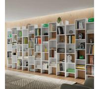 Miroytengo Pack 4 Estanterías Cubo Modernas Para Salón Comedor Color Blanco Artik White - 538.2