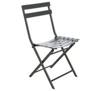 Miroytengo Pack 4 Sillas Exterior Plegable Greensboro Jardín Terraza Estilo Contemporáneo Color Gris Grafito Gray -