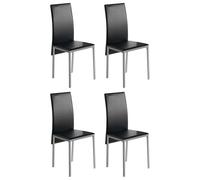 Miroytengo Pack Sillas Salón Comedor Saona Estilo Moderno en Color Negro 97x56x41 Pack de 4