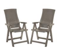 Miroytengo Pack 4 Sillones Plegables Muebles de Exterior Gold Estilo Práctico en Color Marrón 59x108x62 cm Brown -