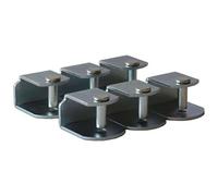 Miroytengo Pack 6 Abrazaderas metálicas para somier de Tubo 30x30 mm, Sistema antiruido de Gran Estabilidad y Resistencia.
