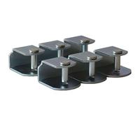 Miroytengo Pack 6 Abrazaderas metálicas para somier de Tubo 40x30 mm, Sistema antiruido de Gran Estabilidad y Resistencia. Black -
