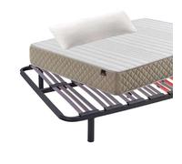 Miroytengo Pack Ahorro Golden Descanso Completo 90x180 cm (colchón + Somier Multiláminas + Patas + Almohada) Black - 90x180 cm Extra long individual