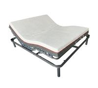Miroytengo Pack Cama Eléctrica Articulada 150x190 cm con Colchón Viscoelástico Nert 5 planos motor, Mando y 7 zonas