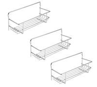 Miroytengo Pack de estantes para cocina Supra en color cromado con estantes especieros de acero 27x11x45847 cm modelo Supra Chrome plated