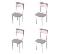 Miroytengo Pack de Sillas Cocina Comedor Estilo Moderno en Color Rosa y Gris 89x43x45 cm Pack of 4