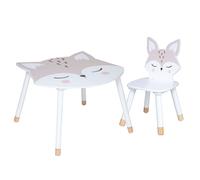 Miroytengo Pack Mesa con Silla Infantil Fox Conjunto Dormitorio Infantil Serigrafía Zorro Color Blanco White - light wood -