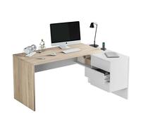 Miroytengo Pack Muebles Despacho Completo Moderno 2 Mesas Escritorio Con Buck 5 Armarios Color Blanco Y Roble White/ wood - 953.35