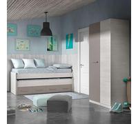 Miroytengo Pack Muebles Dormitorio Juvenil Color Unisex Cama Nido Y Armario Somieres Incluidos