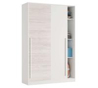 Miroytengo Pack Muebles Dormitorio Juvenil Completo en Color Blanco y Roble Claro Cama + Armario (Diferentes Opciones en Escritorio) White Desk without bookshelf