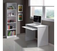 Miroytengo Pack Muebles Estudio Juvenil Infantil I-Joy Estilo Contemporáneo en Color Blanco formado por Escritorio + Estantería