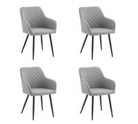Miroytengo Pack Sillas Comedor Rombo, Juego de Sillas Salón Tapizadas, Sillas Sala de Estar - Gris Gray - 4 pack