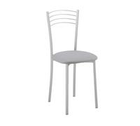 Miroytengo Pack Sillas de Cocina Estilo Moderno en Color Gris de Metal y Poliuretano 89x40x45 cm Pack de 2
