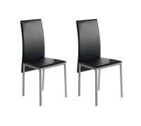 Miroytengo Pack Sillas Salón Comedor Saona Estilo Moderno en Color Negro 97x56x41 Pack de 2