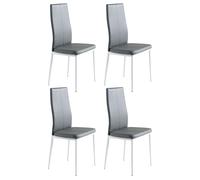 Miroytengo Pack Sillas Salón Comedor Sora Estilo Moderno en Color Gris 98x42x47 cm 4-pack