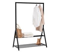 Miroytengo Perchero de Burro Artemis Barra y Dos Estantes Negro 121x167 cm Black -